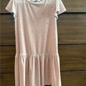 GAP Pink Short Sleeve Sundress with Crew Neck